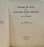 Centres De Style de la Sculpture Negre Africaine. by Carl Kjersmeier