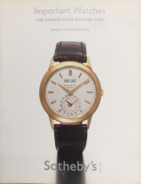 Sotheby s Important Watches The Unique Patek Philippe 3448