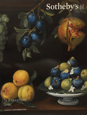 Sotheby's Old Masters Day Sale, London, 8 December 2016