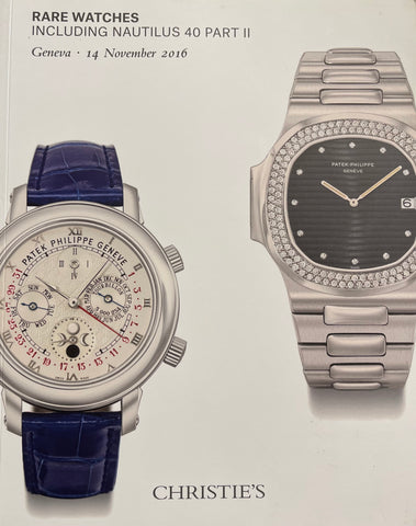 Sotheby's Rare Watches Including Nautilus 40 Part II, Geneva, 14 November 2016