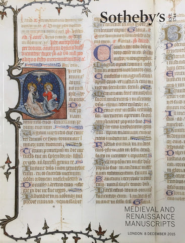 Sotheby's Medieval and Renaissance Manuscripts, London, 8 December 2015