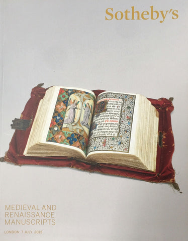 Sotheby's Medieval and Renaissance Manuscripts, London, 7 July 2015