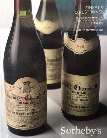Sotheby's Finest and Rarest Wines, New York, 25 September 2015