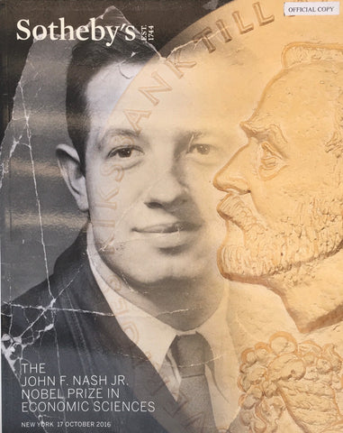 Sotheby's The John F. Nash Jr. Nobel Prize in Economic Sciences, New York, 17 October 2016
