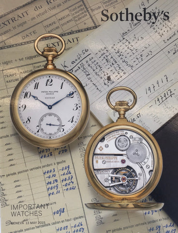 Sotheby's Important Watches, Geneva, 13 May 2015